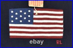 Ralph Lauren Flag Sweater Polo Iconic American Flag Size XXL NWT $248