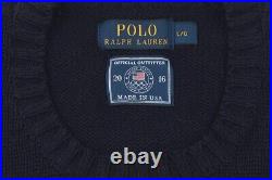 Ralph Lauren POLO AMERICAN FLAG SWEATER L USA United States Olympic Team Patch