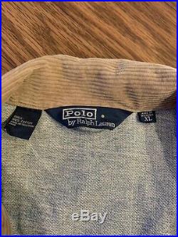 Ralph Lauren Polo American Flag Denim Jacket Rare Vtg Vintage Jean USA XL