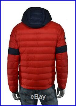 Ralph Lauren Polo Red USA Flag Packable Hooded Down Puffer Jacket S New