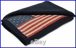 Ralph Lauren Saranac Peak Navy USA Flag 54x72 Throw Blanket NEW