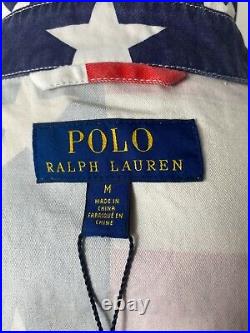 Ralph Lauren polo men's American flag full zip Harrington jacket size M NWT