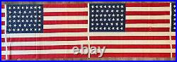 Rare 12 UNCUT U. S. 46-Star American Flags. 1908-1912 Antique, 23 x 35 Each