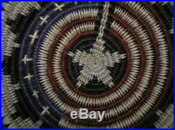 Rare USA American Flag Navajo Wedding Basket Stars And Stripes Free Shipping