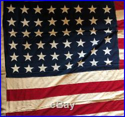Rare Vintage Defiance Antique 48 Star U S Flag 5ft By 9ft