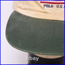 Rare Vintage POLO RALPH LAUREN USA American Flag Spell Out Strapback Hat Cap 90s