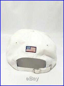 Rare Vtg 90's Polo Sport USA Hat American Flag Spellout Hat Ralph Lauren Cap