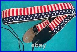 Rare Vtg Renegade American Flag ACE Style Woven Guitar Strap Made in USA
