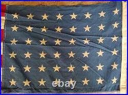 Rare WWI U. S. American 48 Star Flag! Soldiers Name Sewn into it JAMES PELL