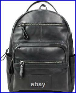 Rawlings Leather Backpack with Laptop Tablet Compartment Black Baseball MLB