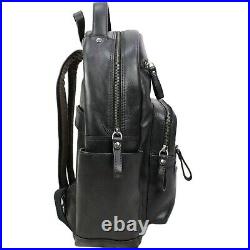 Rawlings Leather Backpack with Laptop Tablet Compartment Black Baseball MLB
