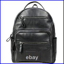 Rawlings Leather Backpack with Laptop Tablet Compartment Black Baseball MLB $449