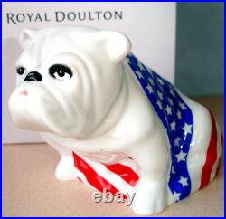 Royal Doulton Bulldog SAM Figurine DD004 USA American Flag NEW