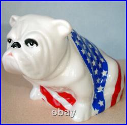Royal Doulton Bulldog SAM Figurine DD004 USA American Flag New In Box