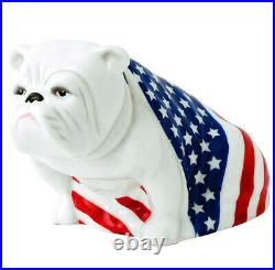 Royal Doulton Bulldog SAM Figurine DD004 USA American Flag New In Box