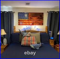 Rustic Wooden American Flag, American Flag, Charred American Flag, Rustic Americ