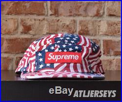 SS20 Supreme USA American Flags Washed Chino Twill Camp Cap