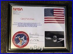 Space Flown American USA Flag NASA Atlantis Shuttle STS-37 5x4 4-5-1991