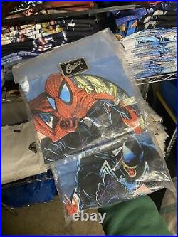 Spider Man vs Venom Graphitti Designs Marvel Mens L T-Shirt Vintage BRAND NEW