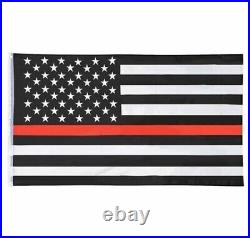 Thin Red Line Flag 3x5 Ft Fire Fighter Firefighter -Police American Law USA #1