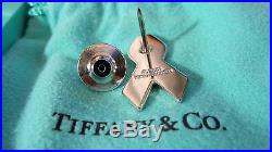Tiffany & Co. USA Enamel Flag Ribbon Pin American Lapel Sterling Silver 925 NEW