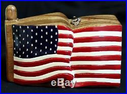 Timmy Woods Patriotic USA Flag American Pride Pledge Bag Purse Minaudiere Clutch