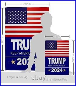 Trump 2020 Garden House Flag Kit Patriotic Vote President Donald Election
