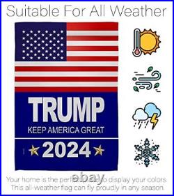 Trump 2020 Garden House Flag Kit Patriotic Vote President Donald Election