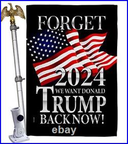 Trump Back Now House Flag Eagle Set Patriotic 2024 President Republican Party