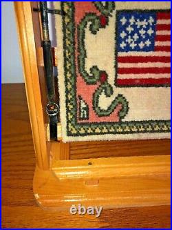 U. S. American Flag Carpet Rug Tapestry Folk Art by the Anadolu Artisan Group