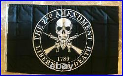 US 2nd Amendment Liberty or Death 1789 Pre Betsy Ross 3x5 USA Flag American NRA