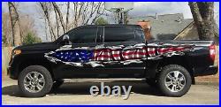 US Flag Car Vinyl Decal, US Pride Car Graphics, American Flag Car Wrap, USA Flag