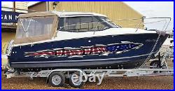 US Flag Ripped Metal Boat Vinyl Decal, USA Flag Cigar Boat Side Graphics