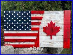 USA American, Canadian Wood Flag American flag Wedding Shower unique Decor Gift