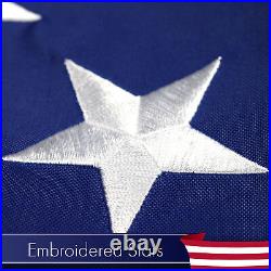 USA American Flag 3x5FT 5-Pack Pole Sleeve Embroidered Polyester By G128