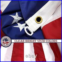 USA American Flag 5x8FT 2-Pack Embroidered Nylon By G128