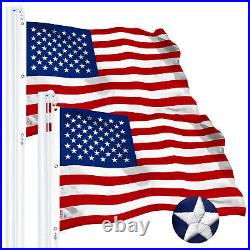 USA American Flag 5x8FT 2-Pack Embroidered Spun Polyester By G128