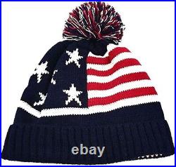 USA American Flag Beanie Stars & Stripes Cuffed Cap Knit Winter Stocking Hat