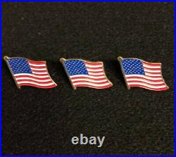 USA American Flag Lapel Pins with Rubber Backs USA 1200 Pins 100 Dozen
