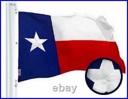 USA American Flag & Texas TX State Flag 5x8 FT Emb Spun Polyester by G128