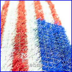 USA American Flag Tinsel Brush Stars Stripes 27in X 48in