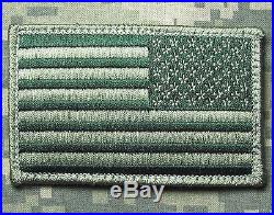 USA American Reverse Flag Tactical Us Army Morale Badge Od Green Hook Patch