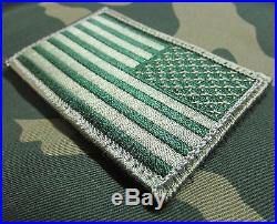 USA American Reverse Flag Tactical Us Army Morale Badge Od Green Hook Patch