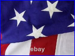 USA American Stars Stripes Cotton Burial Flag 5 x 9 ft Embroidered Sewn
