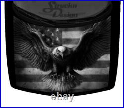 USA Bald Eagle Soaring American Flag Car Truck Hood Wrap Graphic SUV Vinyl Decal