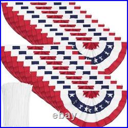 USA Pleated Fan Flag American US Bunting Flag Patriotic Half Fan 20, 1.5x3 Feet
