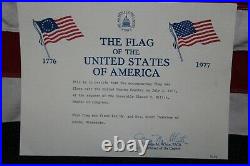VINTAGE 13 STAR'76 AMERICAN FLAG FLOWN OVER U. S. CAPITOL 7/2/1977 withCertificate