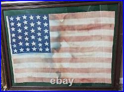 VINTAGE 39 STAR AMERICAN FLAG US USA 1888 / 1889 Approx. 24 x 14