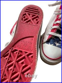 VTG 80'S CONVERSE Chuck Taylor Made in USA American Flag Shoes Canvas Men's 8