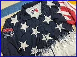 VTG 90s Champion USA Basketball Team AOP American Flag Windbreaker Jacket XL